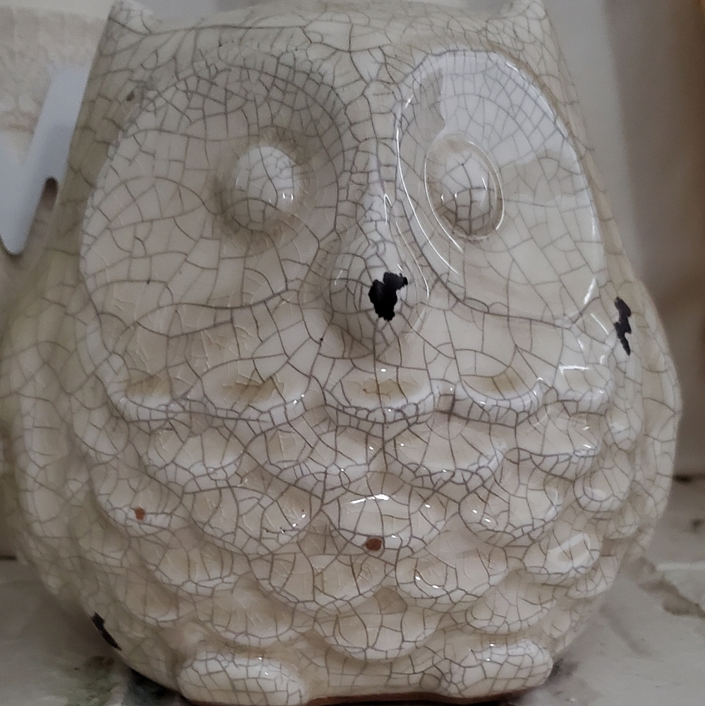 Ceramic owl statue